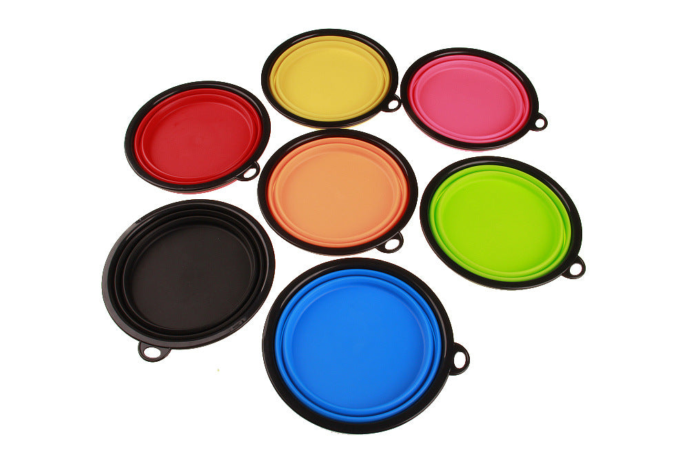 New Silicone Pet Folding Bowl Dog Bowl