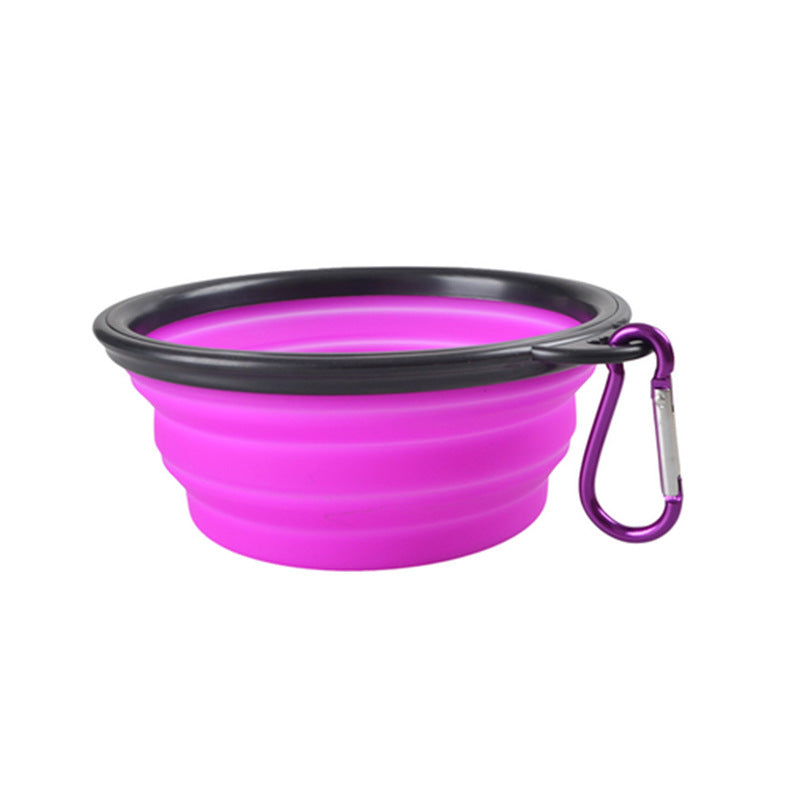 New Silicone Pet Folding Bowl Dog Bowl