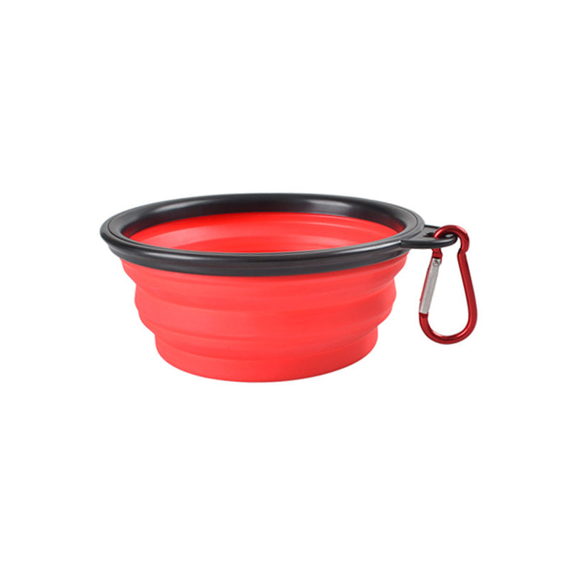 New Silicone Pet Folding Bowl Dog Bowl