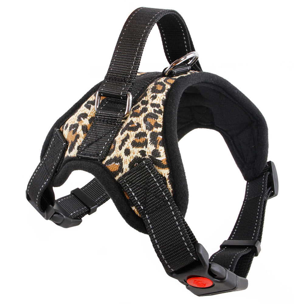 Dog Harness - black, Red, Camouflage or leopard print