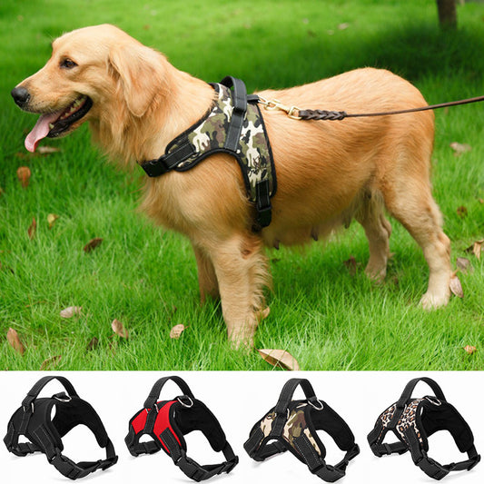 Dog Harness - black, Red, Camouflage or leopard print