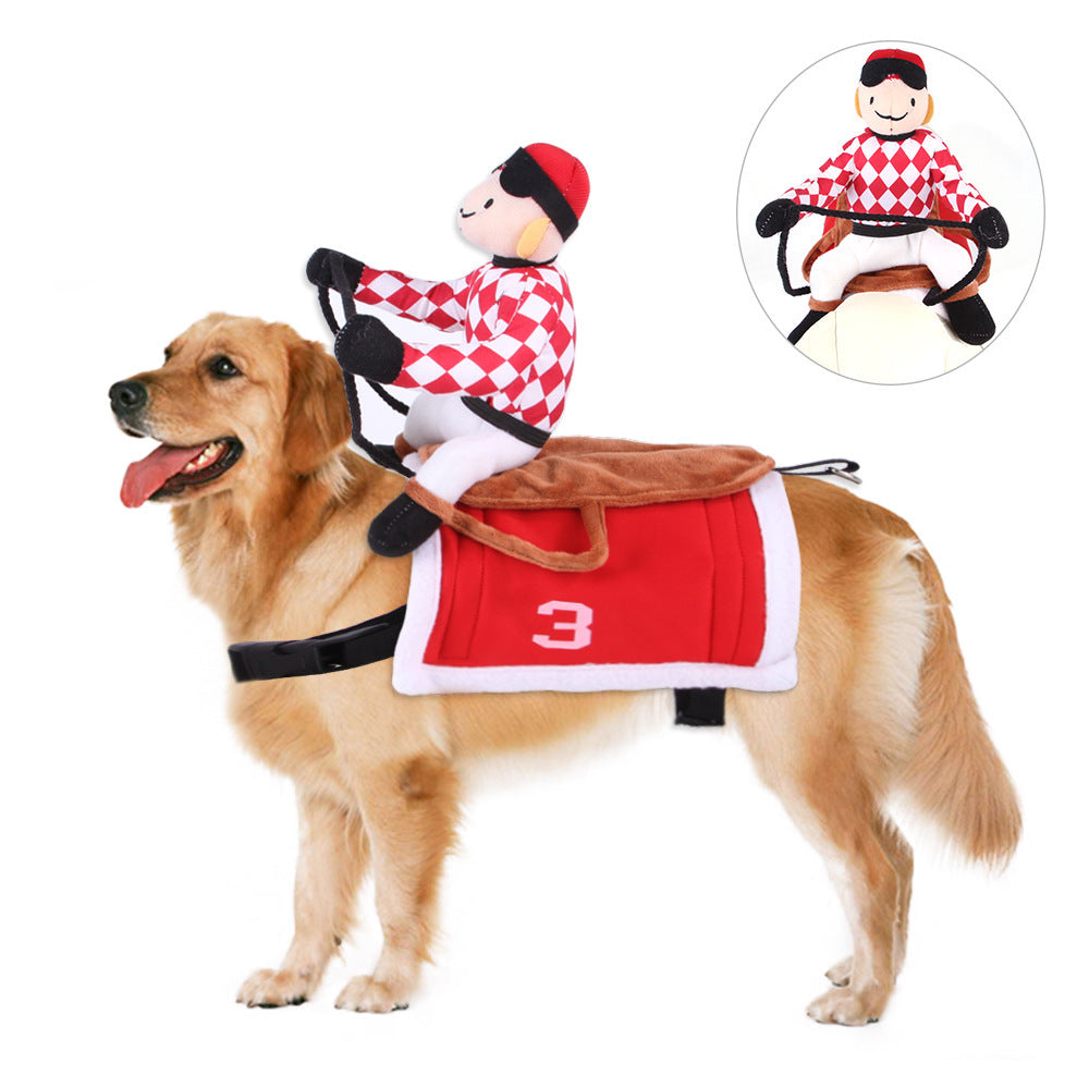 Cartoon Pet Cowboy Horseback Riding Costume Pet Supplies