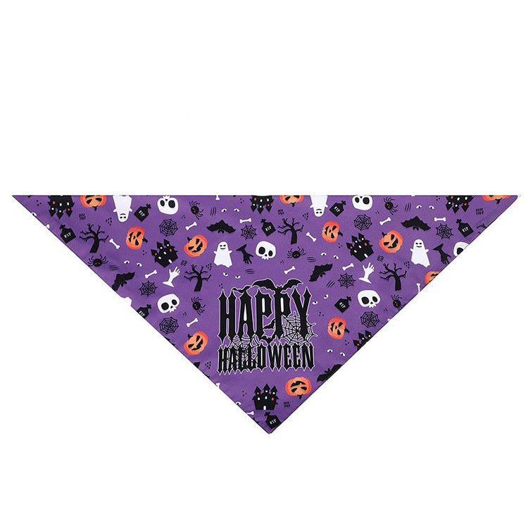 Halloween Saliva Towel Pet Triangle Scarf