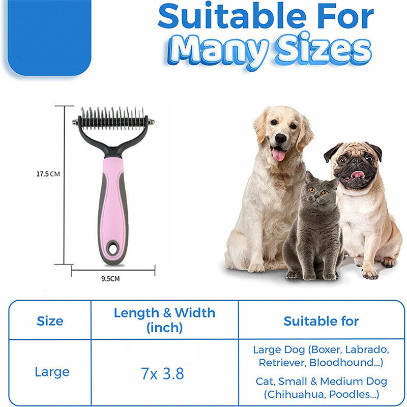 Dual-Sided Pet Grooming Brush: A Must-Have for Dogs and Cats